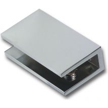 Glastablar-Klemmträger Umag, Glas 6-8 mm, Breite 50 mm, Messing verchromt matt