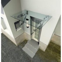 Glaswerk Westfalen - (s) 150x90 Cm Klarglas Glasvordach Inkl. Halter