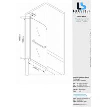 120x140cm - Badewannenaufsatz - Badewannenfaltwände - Flügelwand - Glaszentrum Hagen