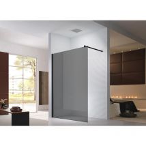 Glaszentrum Hagen - 100x200cm Walk in Duschwand - Dusche - Duschabtrennung Grafit/Transparent