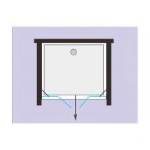Glaszentrum Hagen - Demeter niche porte niche niche de douche cabine esg 8mm 160x180 cm