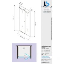 175x195cm Porta nicchia Hades - senza piatto doccia - Glaszentrum Hagen