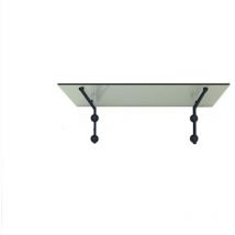 Glaszentrum Hagen - Auvent en verre transparent 120x90 cm - Transparent - incl. Support RAL7016