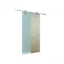 Glaszentrum Hagen - H:2050 - Porte coulissante en verre Porte de chambre en verre, satinée d'un côté, esg Satinée Complète 1025x2050mm