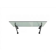Glaszentrum Hagen - Pensilina in vetro trasparente 170x90 cm - Trasparente - incl. Supporto RAL7016