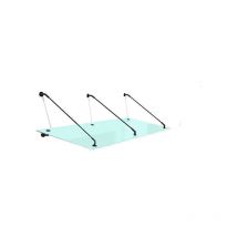 230x90 cm Tettoia in vetro lattimo - Opaco - incl. Ral 7016 - Glaszentrum Hagen