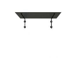 Glaszentrum Hagen - Typ/LBK 180x90 Glasvordach VSG inkl Halter Schwarz/Matt - Grauglas