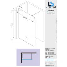 Type-WH] Cabina doccia 140x200 cm satinata centrale - doccia con profilo in alluminio bianco - Glaszentrum Hagen