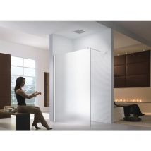 Glaszentrum Hagen - Type-WH] Cabina doccia 110x200 cm finitura satinata - doccia comprensiva di profilo in alluminio bianco