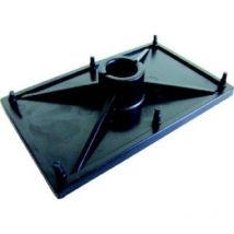 Bodenplatte für Stützen und Spanner – gummiert – Kunststoff – geeignet für QS30, QS60, QS110 – 4032237972320