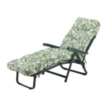 Glendale Leisure - Deluxe Cotswold Leaf Sun Lounger Bed - L115 x W65 x H94 cm