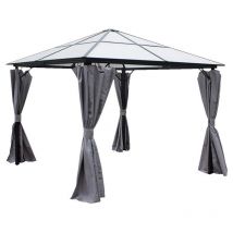 Glendale Leisure - Peninsula Polycarbonate Gazebo - L260 x W260 x H260 cm - Grey