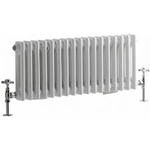 Regent - Gliederheizkörper (Horizontal) 300mm x 785mm 2-Säulen Weiß - Hudson Reed