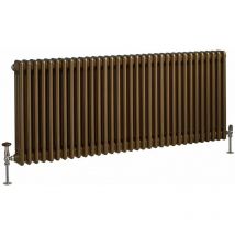 Hudson Reed - Regent - Gliederheizkörper (Horizontal) 600mm x 1415mm 3-Säulen Metallische Bronze