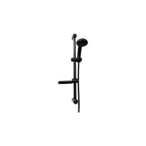 Idroweb - Glissie're mod. Douchette classique a' trois jets 25 cm avec porte-savon hauteur 60 cm noir mat