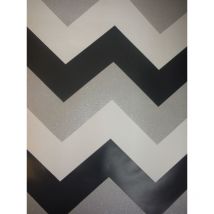 Arthouse - Silver White Glitter Wallpaper Sparkle Chevron Zig Zag Modern Textured
