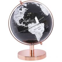Globe Terrestre Noir et Blanc pour Salon Chambre ou Bureau s'Adapte à Tout Type de Décoration d'Intérieur Moderne et Traditionnel Beliani