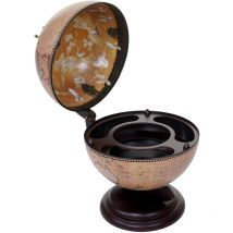Globe terrestre, bar de table HHG-7223, minibar pour 3 bouteilles