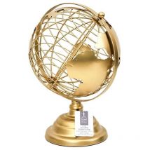 Globe Terrestre En Métal Doré Home Deco Factory