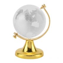 Globe terrestre rond, carte du monde, boule de cristal, décoration de maison, de bureau, cadeau (doré)