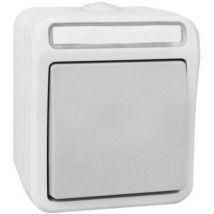 102447 Feuchtraum-Schalterprogramm Wechselschalter Pera Hellgrau, Dunkelgrau 1 St. - Peranova