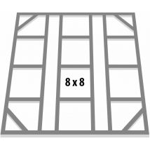 Fundamentbodenrahmen für Gerätehaus 'Dream 88', aluminium blank, 237 x 234 cm - Globel Industries