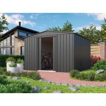 Globel Industries - Gerätehaus 'Gartenmanager Dream 1010', anthrazit, 9,52 m², ohne Schleppdach