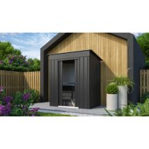Gerätehaus 'Skillion 64', anthrazit, 1,93 m², ohne Schleppdach - Globel Industries