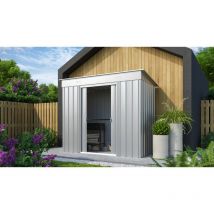 Gerätehaus 'Skillion 84', silber metallic, 2,06 m², ohne Schleppdach - Globel Industries