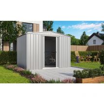 Globel Industries - Gerätehaus 'Tower 108', silber metallic, 6,99 m²
