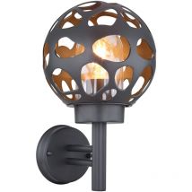 Aplique de pared - Hilario - antracita - metal - LEDE27 - Globo