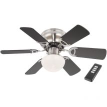 Ceiling fan Ugo Beech / Graphite with light - Globo
