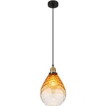 Hängeleuchte - Salvy - bernstein - glas - ø 21cm - E27 - - Globo