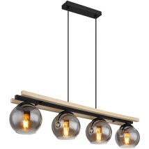 Globo - lámpara colgante - Conni - negro - vidrio vidrio ahumado