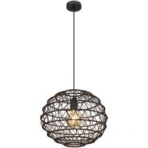 Lámpara colgante - Senni - negro - metal - ø 39cm - E27 - - Globo