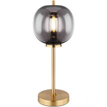 Globo - lámpara de mesa - Blacky I - latón negro - vidrio metal