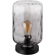 Lampe de chevet lampe de table lampe de table lampe de chambre en verre fumé h 32,5 cm