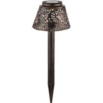 Led lampe solaire chemin de jardin lampe de table enfichable éclairage de patio cour piquet de terre cuivre Globo 33002