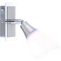 Globo - Applique luminaire mural spot nickel mat chrome opale satiné couloir éclairage