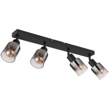 Lampe de plafond Lampe spot Lampe de plafond Lampe de salon Verre fumé l 56 cm