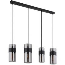Globo - Lampe de salle à manger suspension lampe suspendue plafonnier verre couleur fumée 4 lampes