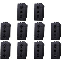 gloca 10er Set Bivalente 2+T 16A Zweiwege-Steckdosen Kompatibel mit Living-Serie