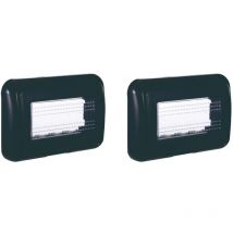 2er Set Schwarze Einbaugehäuse 4p Ip55 Kompatibel Mit Living-serie - Gloca