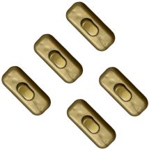 Gloca - Lot de 5 interrupteurs marche/arrêt thermoplastiques Couleur or 250 v
