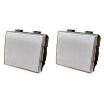 Set 2 boutons 2P, plaque signalétique compatible avec la série Matix - Gloca