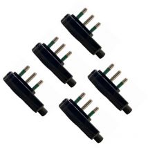 Set 5 Spine Piatte Salvaspazio 16A Colore Nero Standard Italiano 250V - Gloca