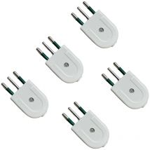 Set 5 Spine Volanti 10A 2P+T Bianca Maschio Standard Italiano 250V - Gloca