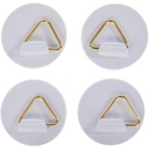 Glorex 6 1716 700 - Supporto per piatti da parete, autoadesivo, ca. 40 mm, 4 pezzi, portata circa 500 g, per appendere facilmente i piatti