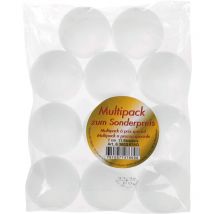 Glorex 6 3803 635G-Palline di polistirolo, Bianche, Diametro Circa 7 cm, Confezione Sfusa con 11 Palline, per Decorazioni e Crafting Versatile,