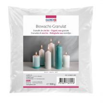 Glorex Gmbh - glorex 6 8603 200 - Cera organica 500 g bianca in aspetto porcellanato, granuli di olio di palma solidificato per la fabbricazione di